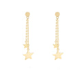 Boucle D'Oreilles " Etoiles Pendantes "  Or Jaune 375/1000