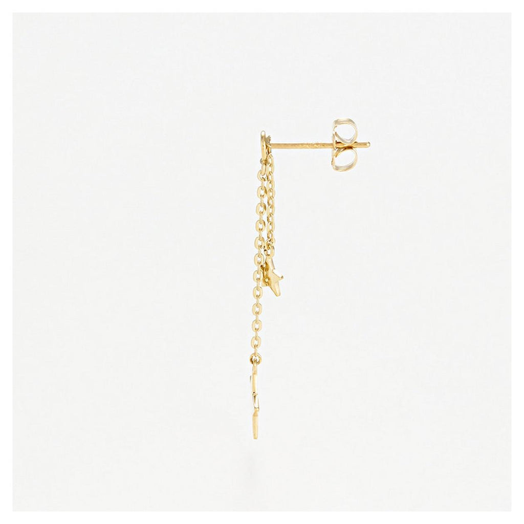 Pendientes “Estrellas Colgantes” – Oro Amarillo 375/1000