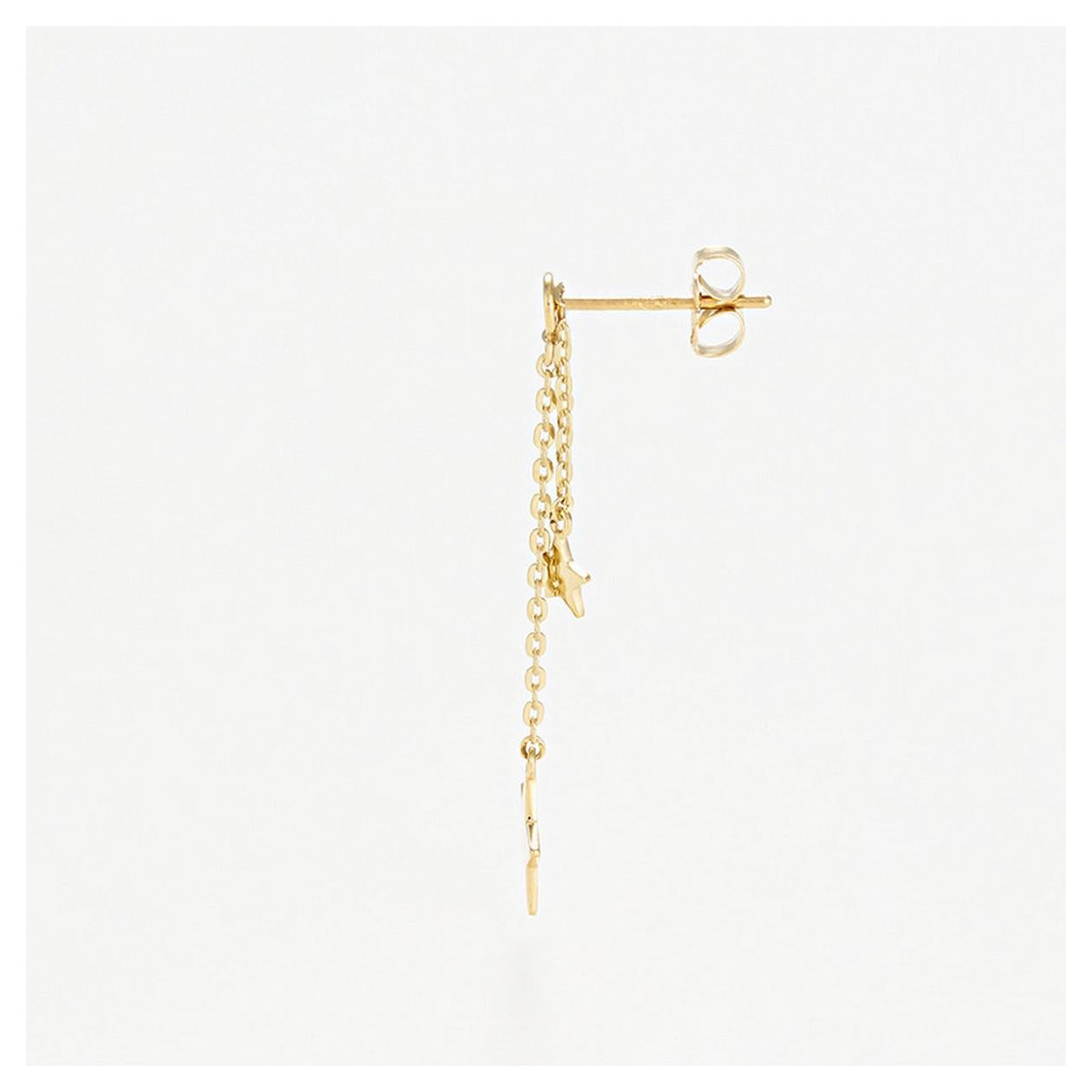 Pendientes “Estrellas Colgantes” – Oro Amarillo 375/1000