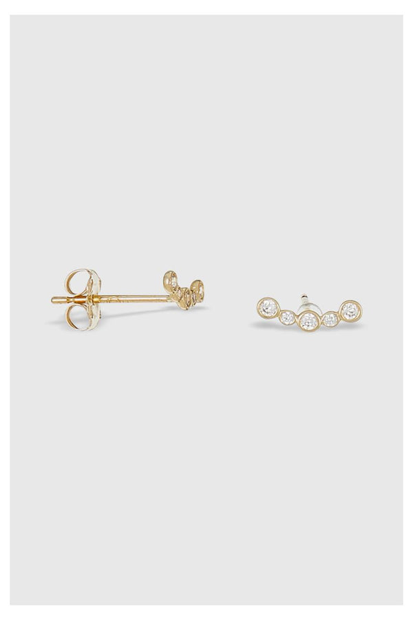 Pendientes "Eli" Oro Amarillo 375/1000 y Zirconio