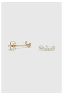 Boucles D'Oreilles  "Eli" Or Jaune  375/1000 Et Zirconium