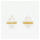 Boucles D'Oreilles  "Manya" Or Jaune  375/1000 Et Perles Blanche