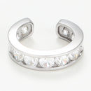 Bijou Cartilage Unitaire "Shining Ear Cuff" - Or Blanc 375/1000
