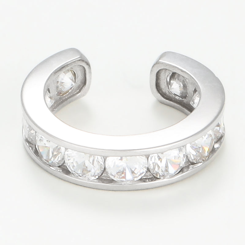 Bijou Cartilage Unitaire "Shining Ear Cuff" - Or Blanc 375/1000