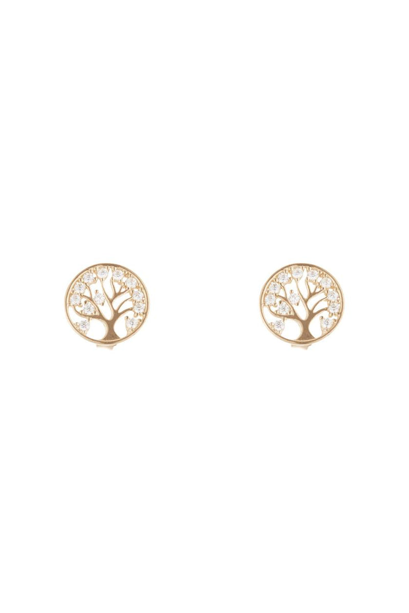 Pendientes “Árbol de la Vida” Oro Amarillo 375/1000 y Circonitas