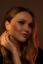Boucles D'Oreilles " Arbre De Vie" Or Jaune 375/1000 Et Zirconium