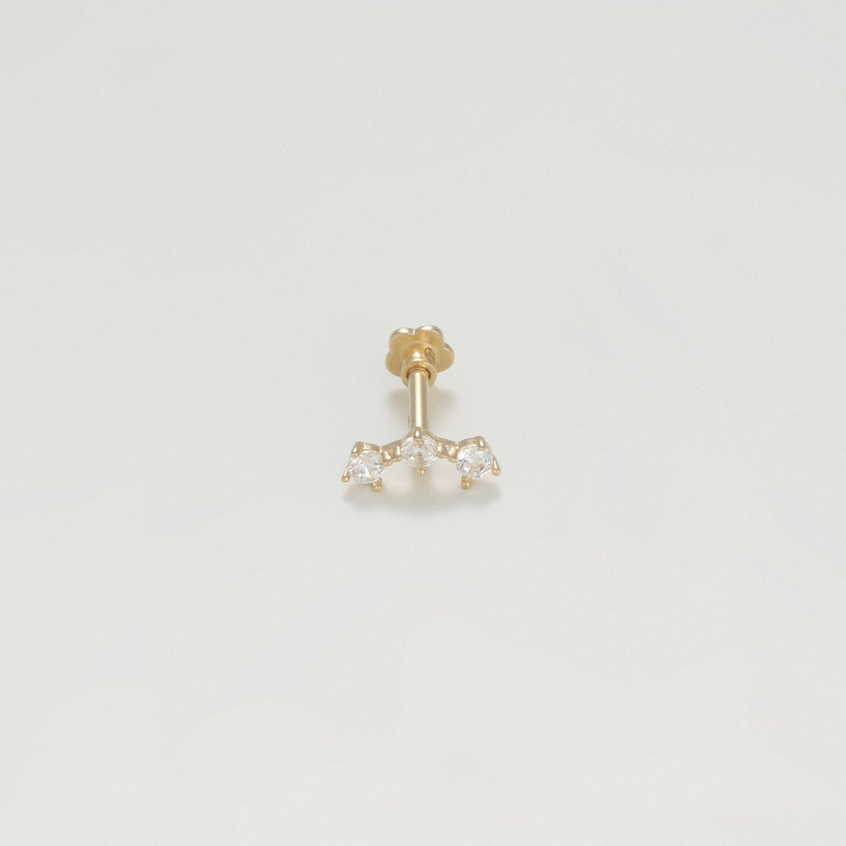 Bijou Cartilage Unitaire "Trinity" Or Jaune 375/1000