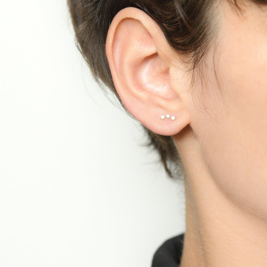 Bijou Cartilage Unitaire "Trinity" - Or Jaune 375/1000