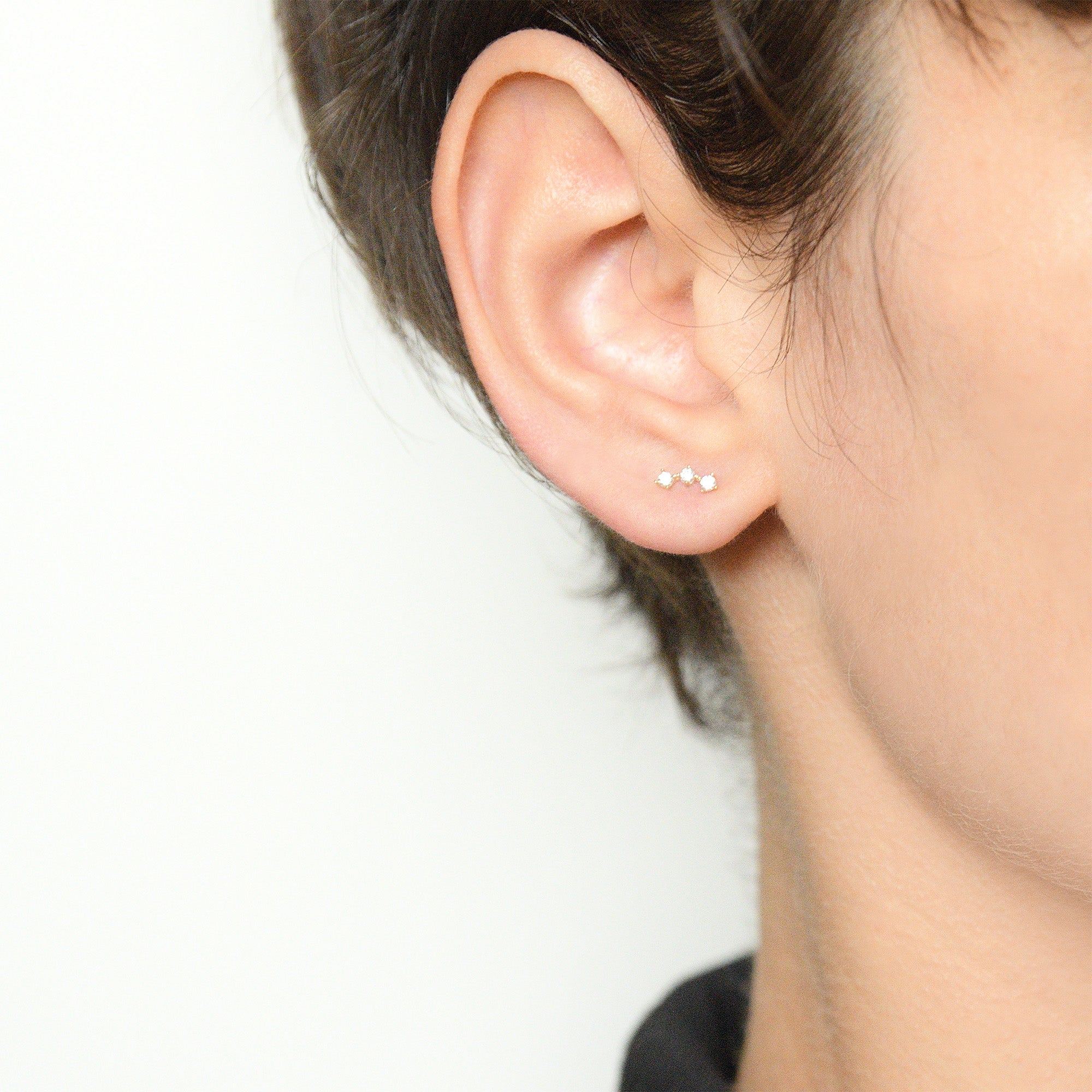Bijou Cartilage Unitaire "Trinity" - Or Jaune 375/1000