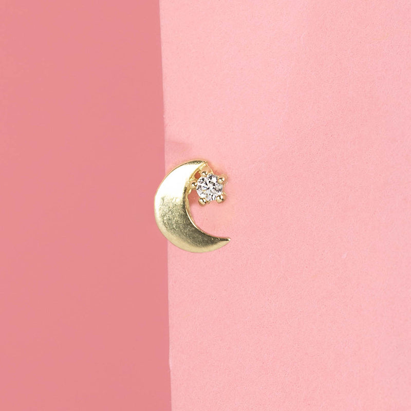 Bijou Cartilage Unitaire "Lune Dorée" - Or Jaune 375/1000