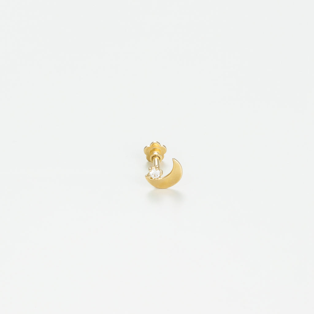 Bijou Cartilage Unitaire "Lune Dorée" - Or Jaune 375/1000