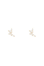 Pendientes "Five Petals" - Oro amarillo 375/1000 y circonio