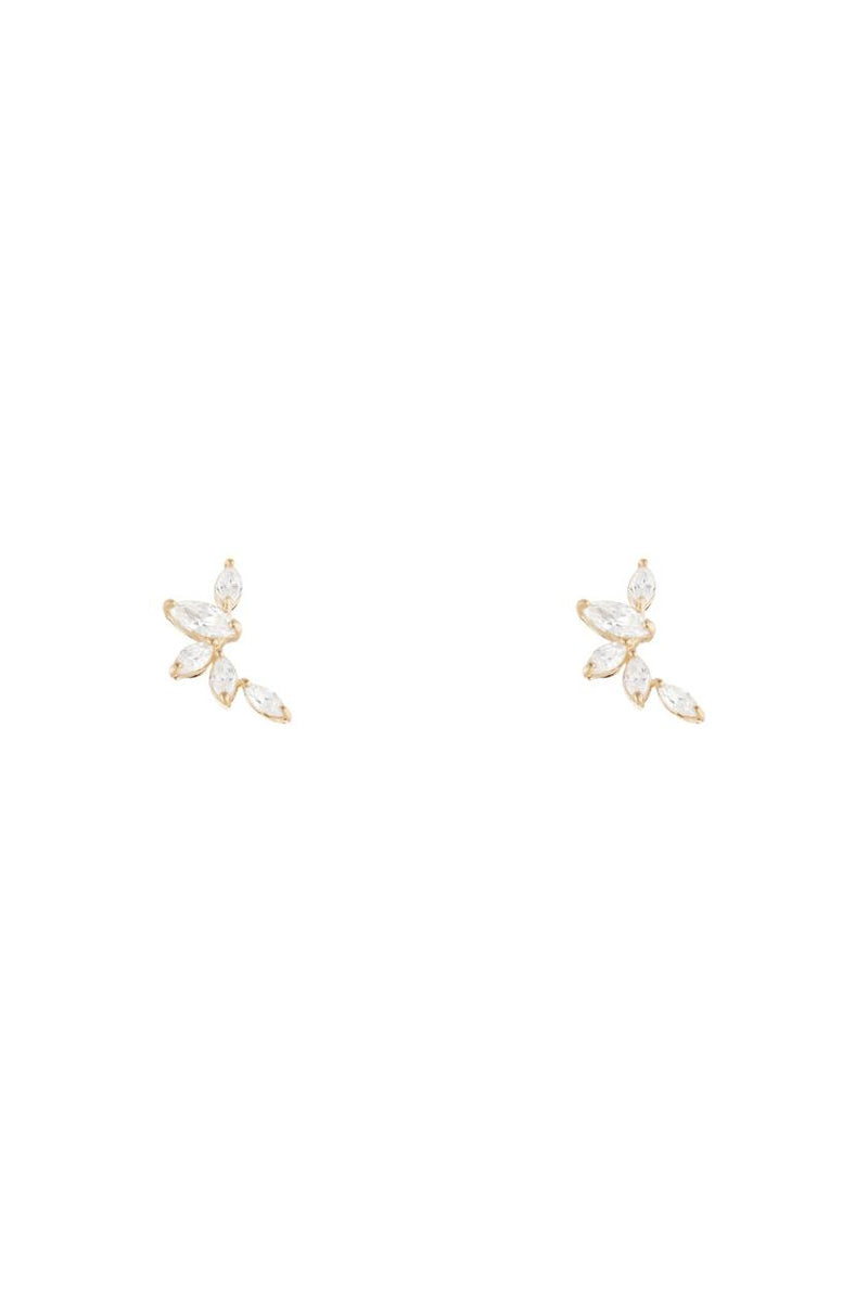 Pendientes “Cinco Pétalos” – Oro Amarillo 375/1000 y Circonio