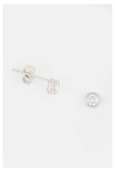 Boucles D'Oreilles Philtre D'Amour - Or Blanc Et Zirconium