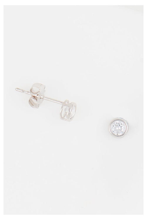 Boucles D'Oreilles Philtre D'Amour - Or Blanc Et Zirconium