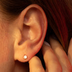 Boucles D'Oreilles "Philtre D'Amour" Or Jaune 375/1000 Et Zirconium