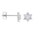 Boucle D'Oreilles "Le Messager Blanc" Or Blanc 375/1000 Et Zirconium