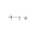 Boucles D'Oreilles "Le Messager Blanc" - Or Blanc 375/1000 Et Zirconium