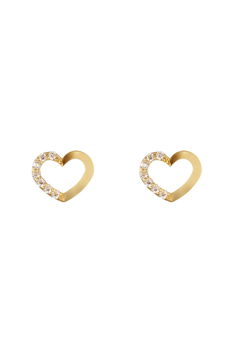 Boucles D'Oreilles "Only You" Or Jaune 375/1000 Et Zirconium