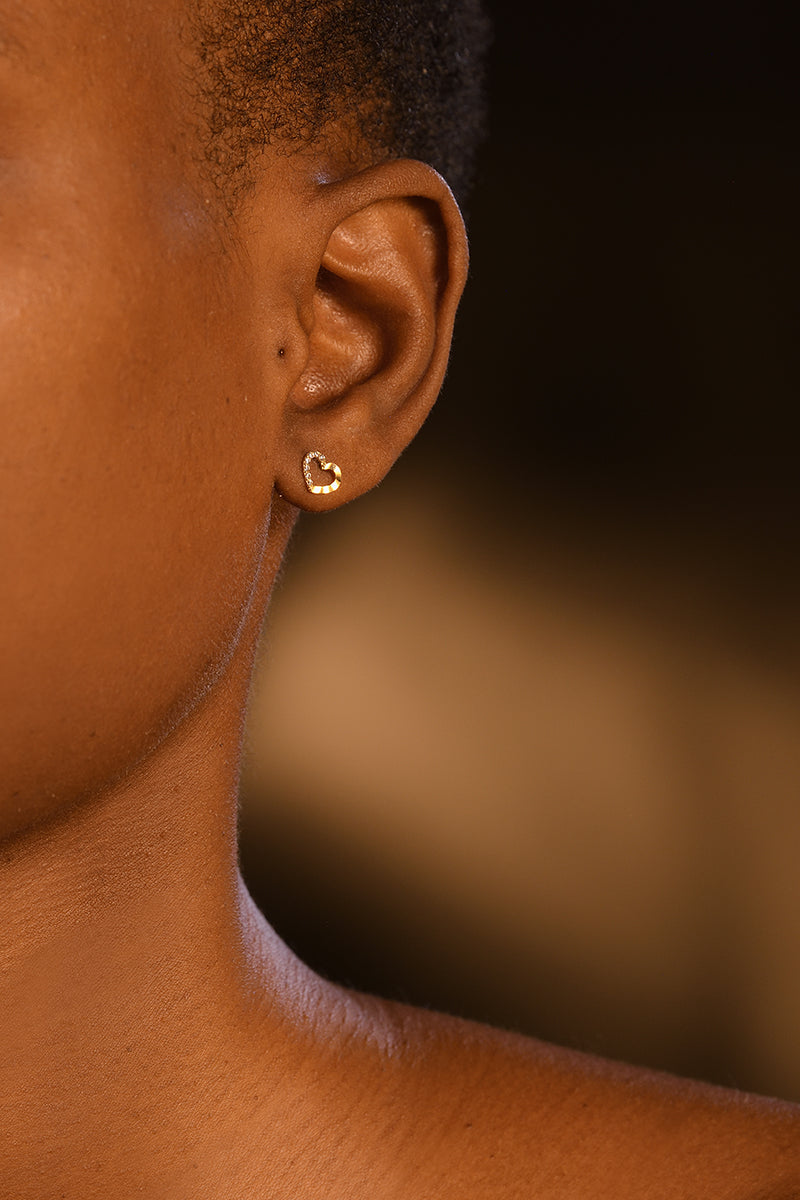 Boucles D'Oreilles "Only You" Or Jaune 375/1000 Et Zirconium