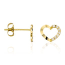 Boucles D'Oreilles "Only You" Or Jaune 375/1000 Et Zirconium