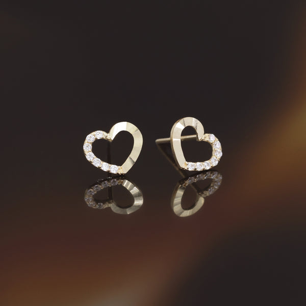 “Only You” Earrings 375/1000 Yellow Gold And Zirconium
