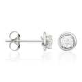 Pendientes “Precious” Oro blanco 375/1000 y circonio