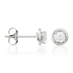 Pendientes “Precious” Oro blanco 375/1000 y circonio