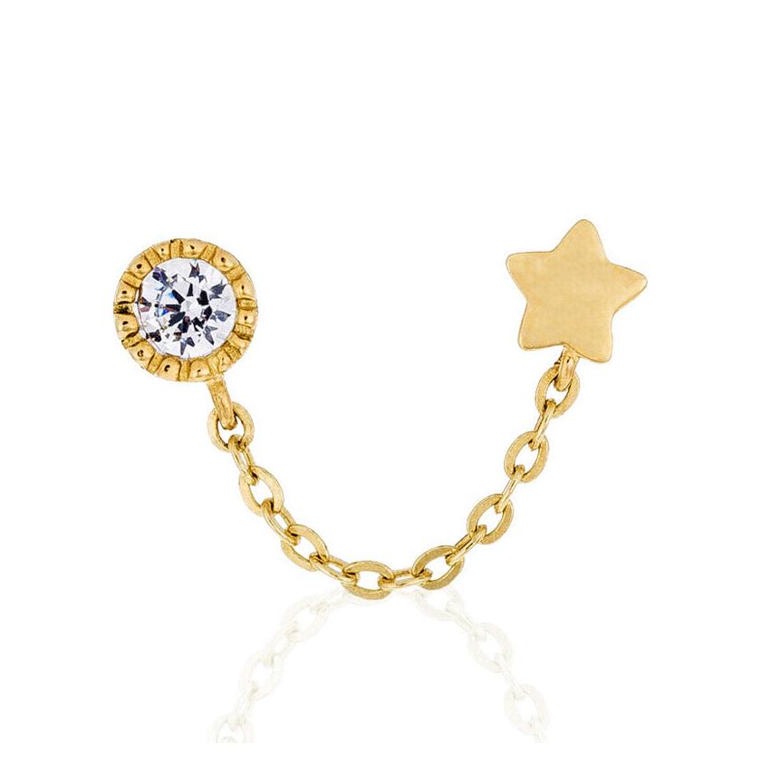 Pendientes “Royal” – Oro Amarillo 375/1000 Y Circonio