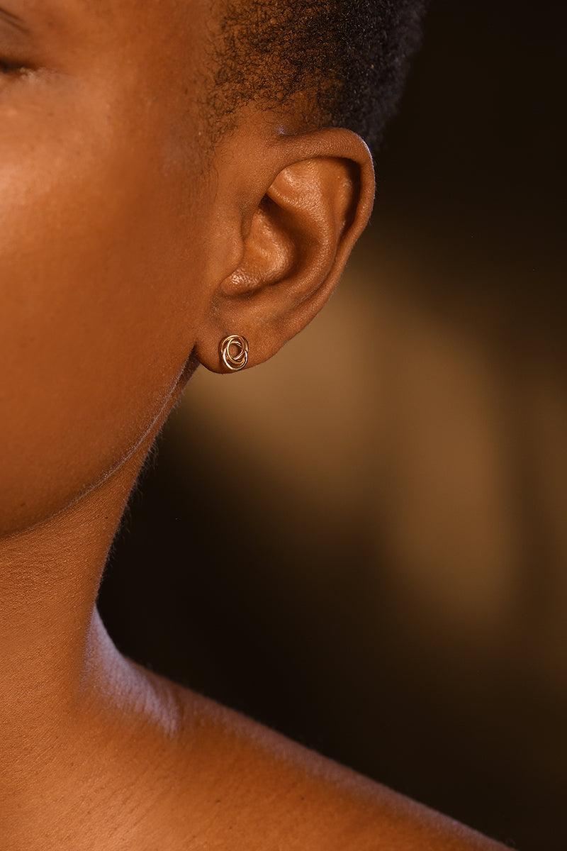 Boucles D'Oreilles "Croisade" Or Tricolore 375/1000