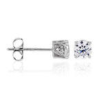 “Simply You 4Mm” Earrings – 375/1000 White Gold And Zirconium