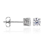 “Simply You 4Mm” Earrings – 375/1000 White Gold And Zirconium
