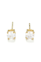 "Simply You" 4mm 9-Carat Yellow Gold and Cubic Zirconia Earrings