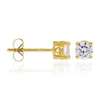 Pendientes "Simply You" - 4Mm Oro Amarillo 375/1000 Y Circonio