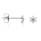 Boucles D'Oreilles "For Her" Or Blanc 375/1000 Et Zirconium