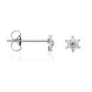 Boucles D'Oreilles "For Her" Or Blanc 375/1000 Et Zirconium