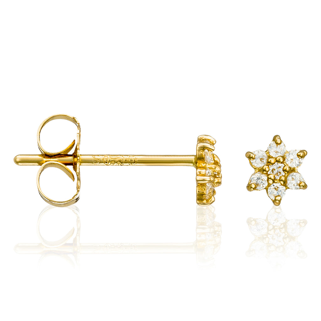 Boucles D'Oreilles "For Her" Or Jaune 375/1000 Et Zirconium