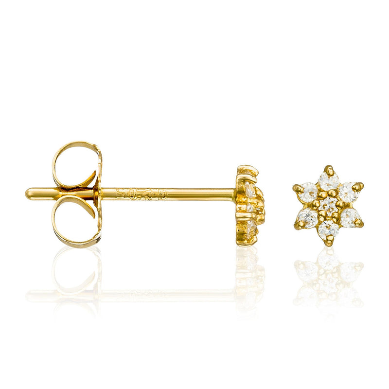 Boucles D'Oreilles "For Her" Or Jaune 375/1000 Et Zirconium