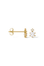 Boucles D'Oreilles "Just Me" Or Jaune 375/1000 Et Zirconium