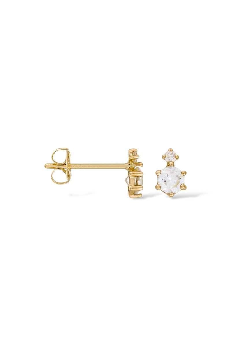 Boucles D'Oreilles "Just Me" Or Jaune 375/1000 Et Zirconium