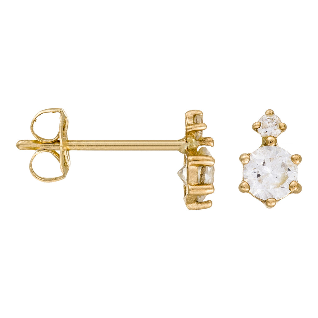 Boucles D'Oreilles "Just Me" Or Jaune 375/1000 Et Zirconium