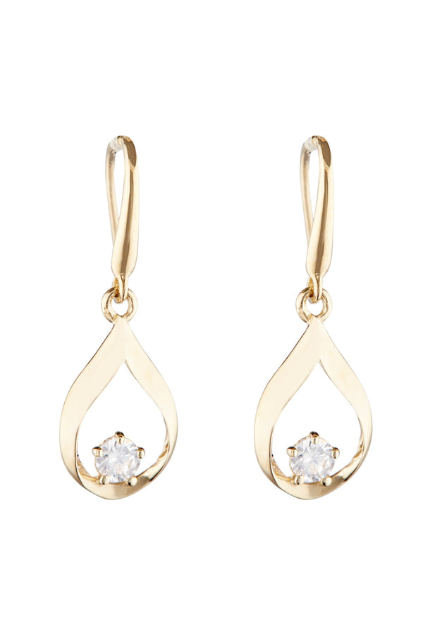 Boucle D'oreilles "Goutte Précieuse" Or Jaune 375/1000