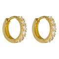 Boucles D'Oreilles "Quality" Or Jaune 375/1000 Et Zirconium