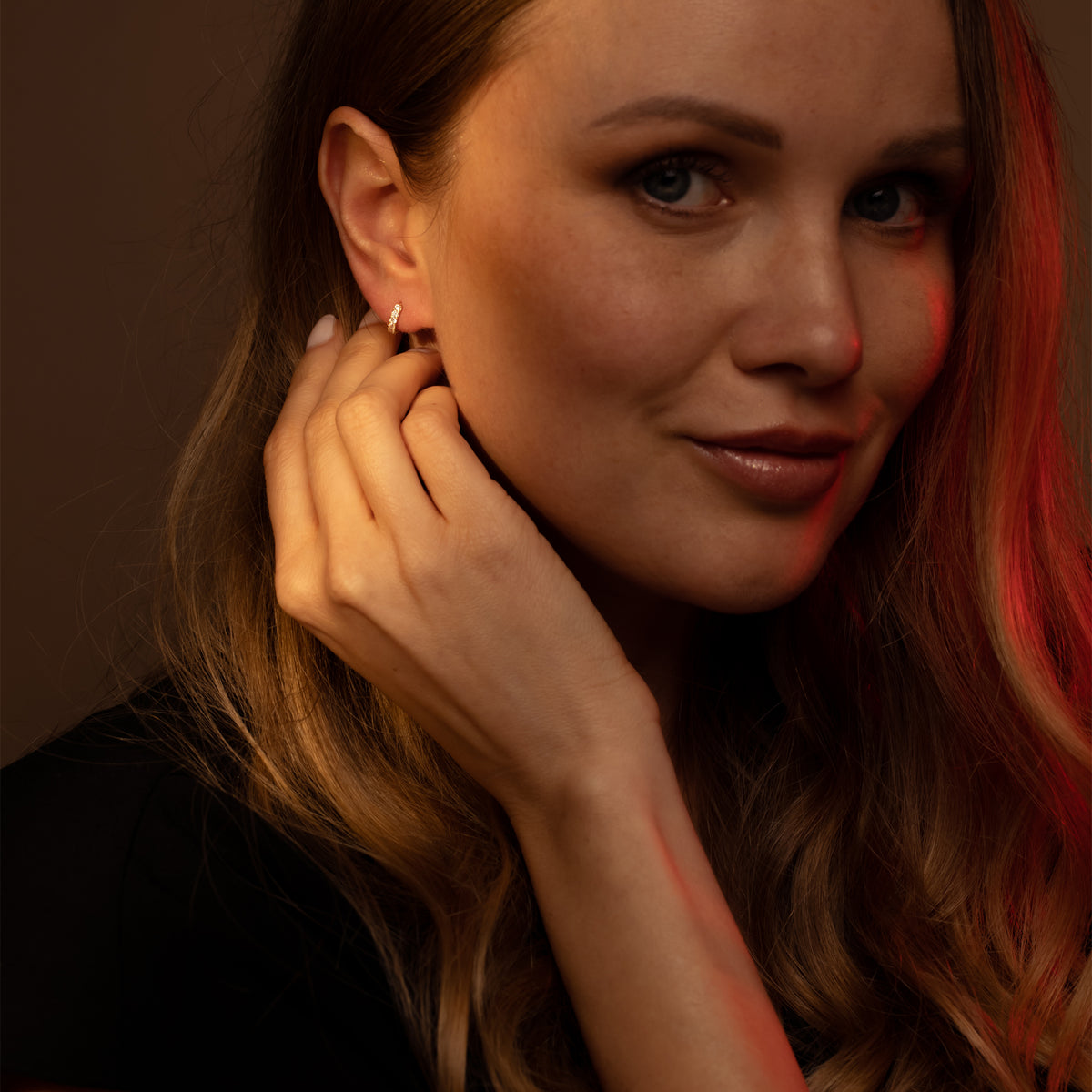Boucles D'Oreilles "Quality" Or Jaune 375/1000 Et Zirconium