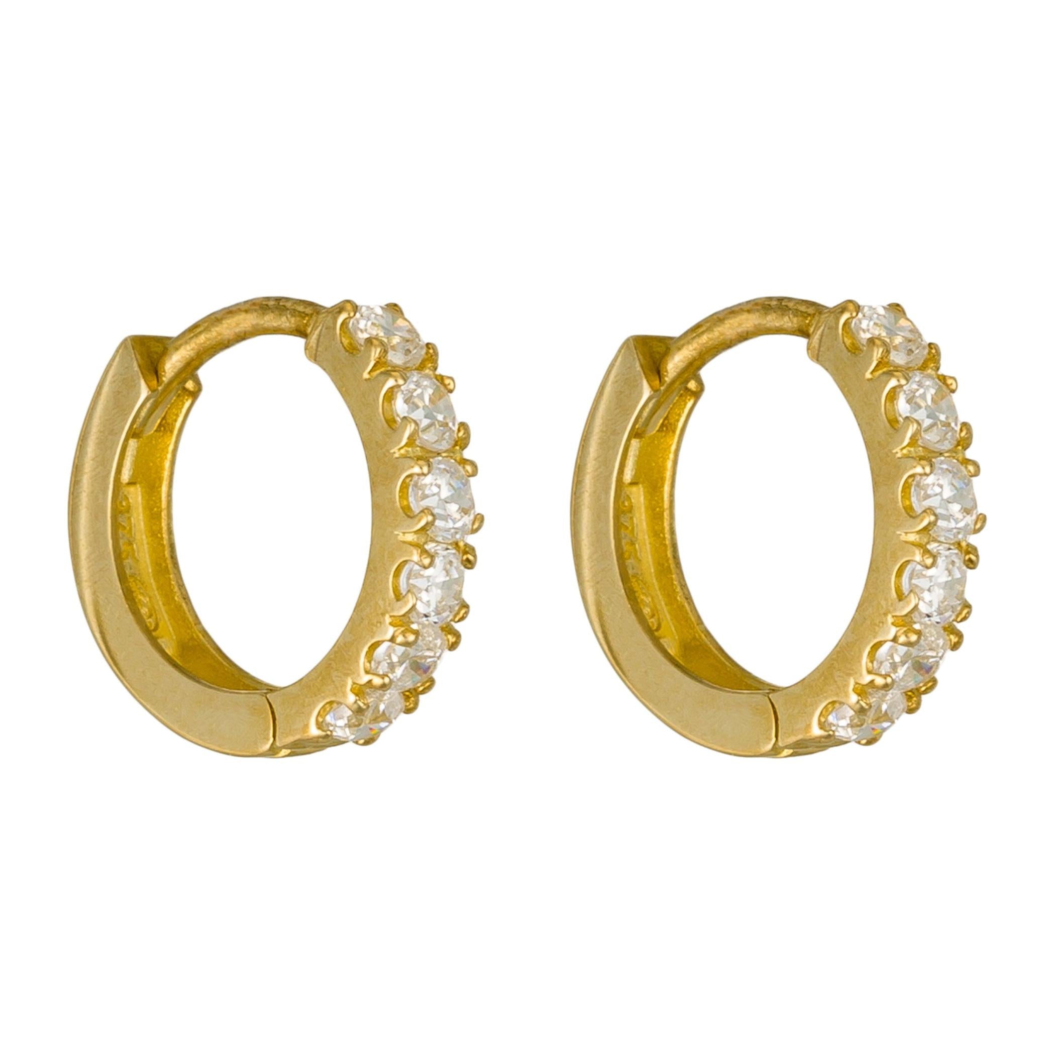 Pendientes “Calidad” Oro Amarillo 375/1000 Y Circonitas