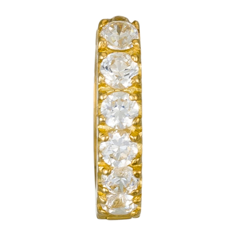 Boucles D'Oreilles "Quality" Or Jaune 375/1000 Et Zirconium