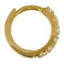 Boucles D'Oreilles "Quality" Or Jaune 375/1000 Et Zirconium