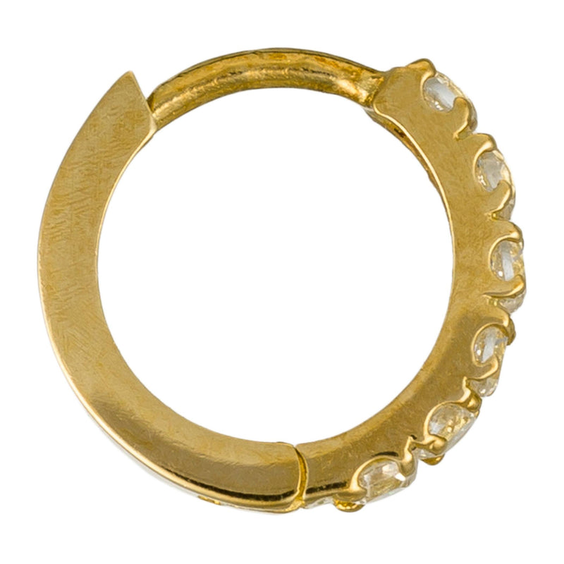 Boucles D'Oreilles "Quality" Or Jaune 375/1000 Et Zirconium