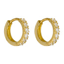 Boucles D'Oreilles "Quality" Or Jaune 375/1000 Et Zirconium