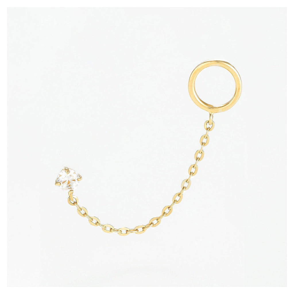 Pendiente único “Arsol” – Oro amarillo 375/1000